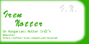iren notter business card